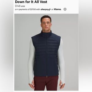 Lululemon Men’s Down With It Vest in True Navy